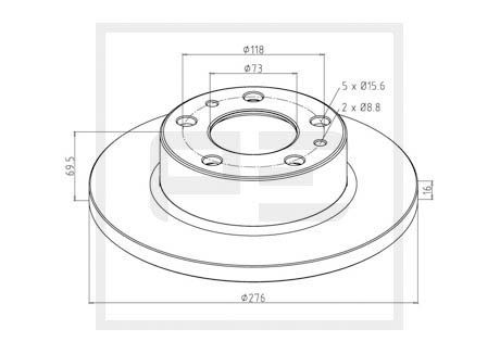 PE AUTOMOTIVE Bremžu diski 026.668-10A